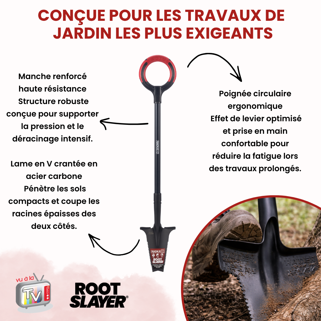 Bêche Professionnelle Spécial Massifs RootSlayer