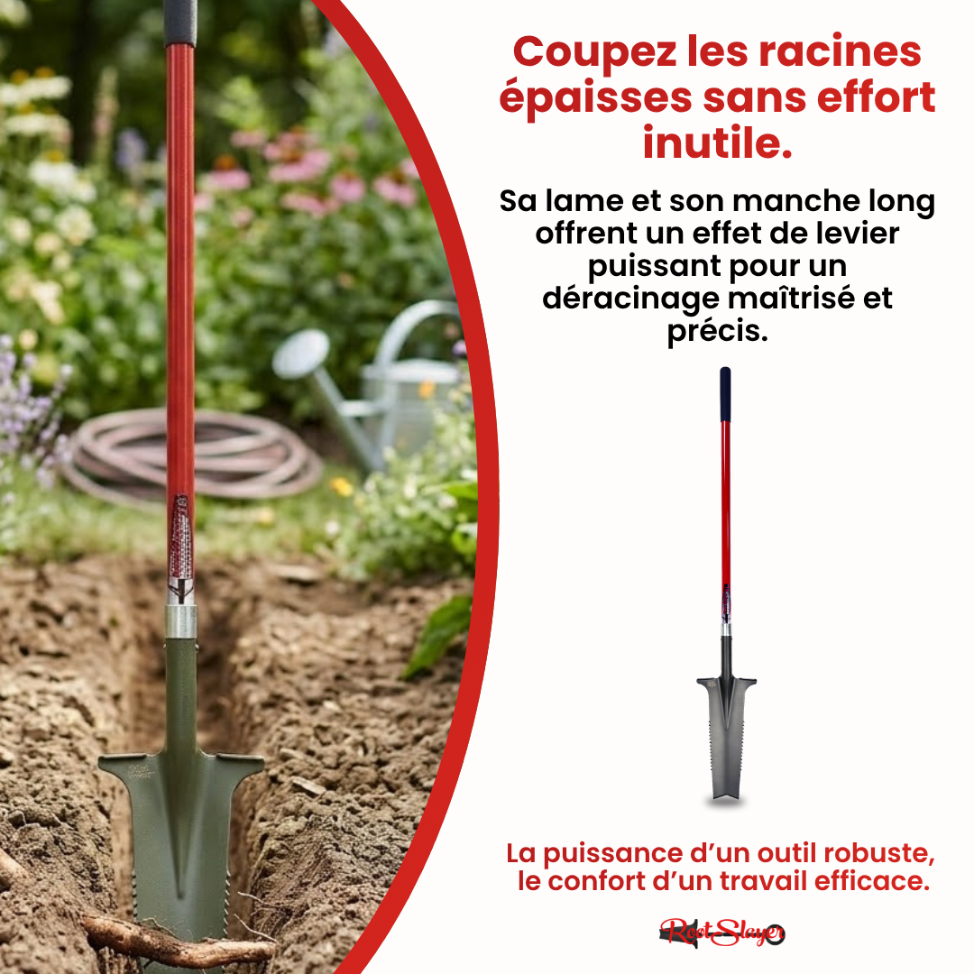 Bêche de drainage à manche XL Rootslayer